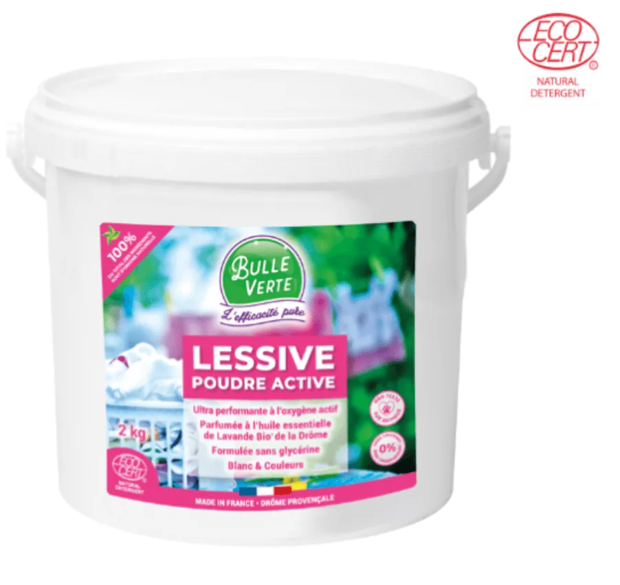 Lessive poudre active lavande 4kg Bulle Verte